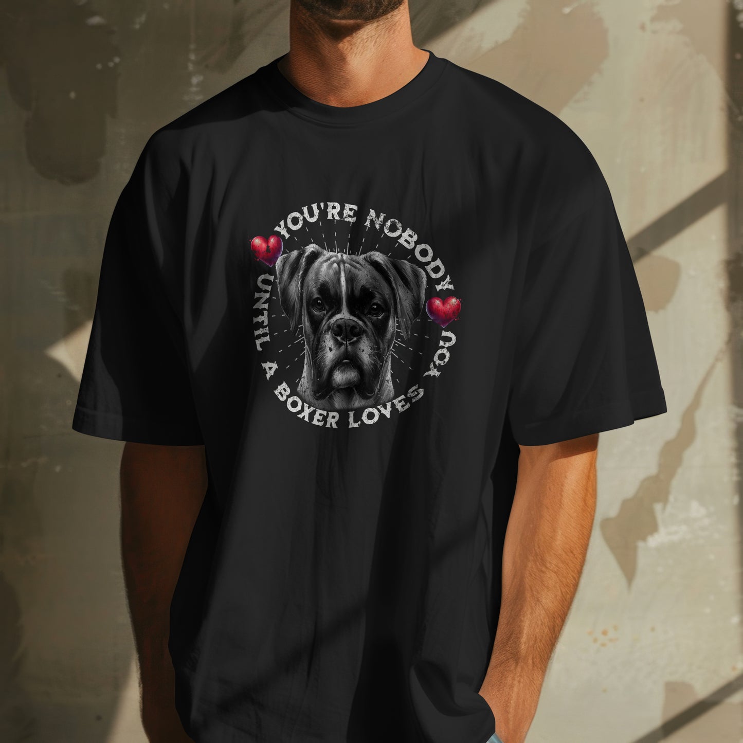 Boxer - You're Nobody Until A Boxer Loves You. Organic In Conversion Men's Oversized T-shirt | SOL'S Boxy Men 03806