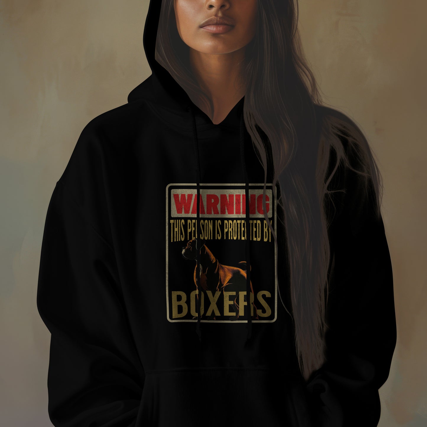 Warning This Person Is Protected By Boxers. Classic Unisex Pullover Hoodie | Gildan® 18500