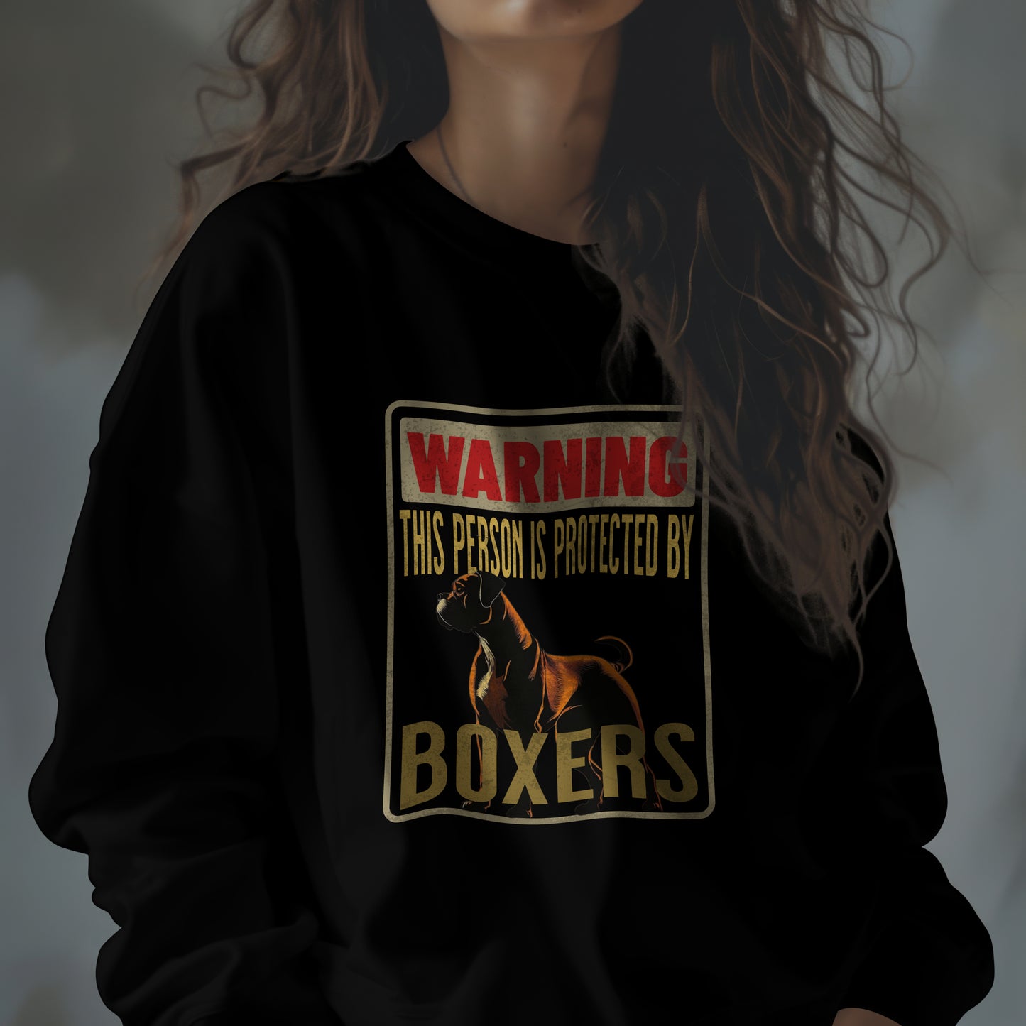 Warning This Person Is Protected By Boxers. Classic Unisex Crewneck Sweatshirt | Gildan® 18000