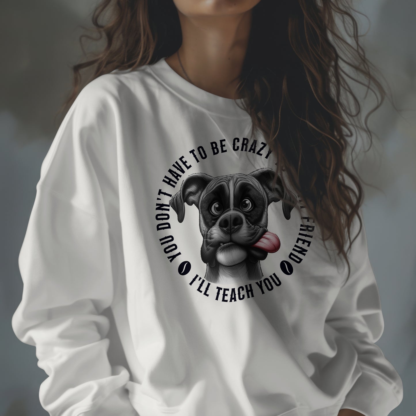 You Don't Have To Be Crazy... - Boxer - . Classic Unisex Crewneck Sweatshirt | Gildan® 18000