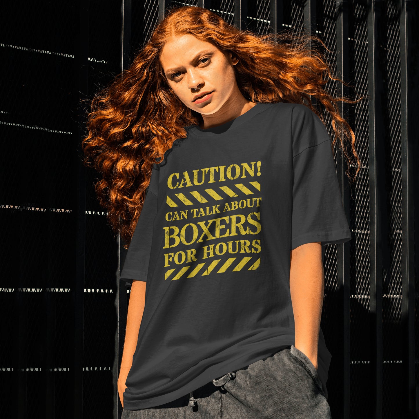 Caution! Can Talk About Dogs For Hours. - Unisex Oversized T-shirt | SOL'S Legacy 03996