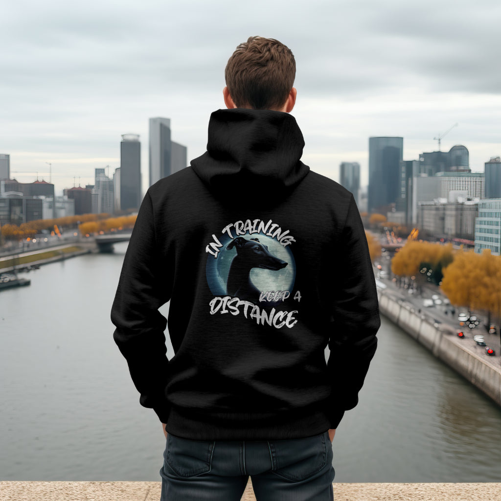 In Training - Italian Greyhound/Whippet In Moonlight. Front And Back Print. Classic Unisex Pullover Hoodie | Gildan® 18500
