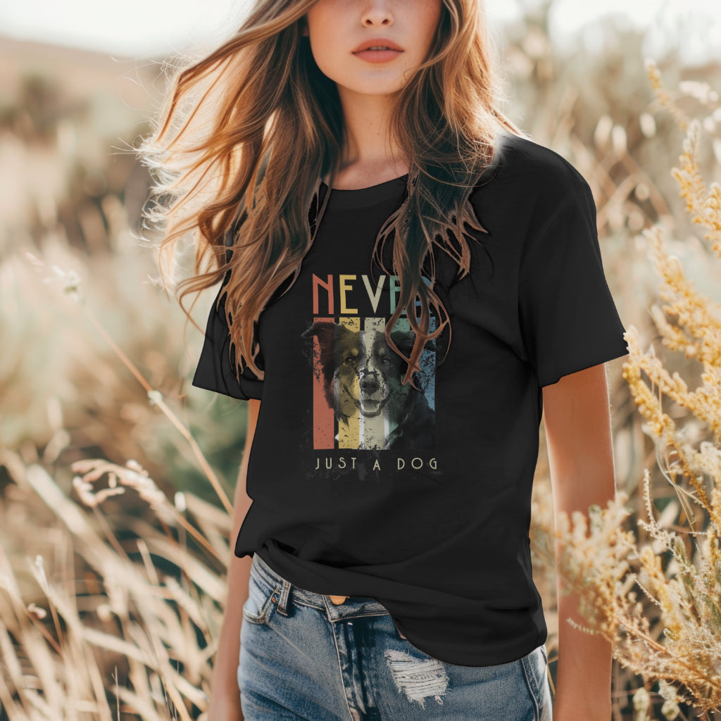 Never Just A Dog - MAS. Premium Womens Crewneck T-shirt | Bella + Canvas 6004