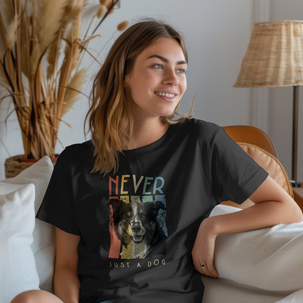 Never Just A Dog - MAS. Premium Womens Crewneck T-shirt | Bella + Canvas 6004