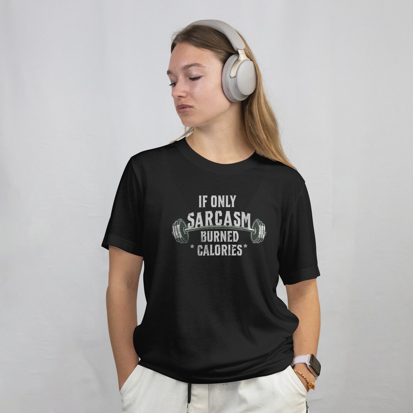If Only Sarcasm Burned Calories - Heavyweight Unisex Crewneck T-shirt | Gildan® 5000