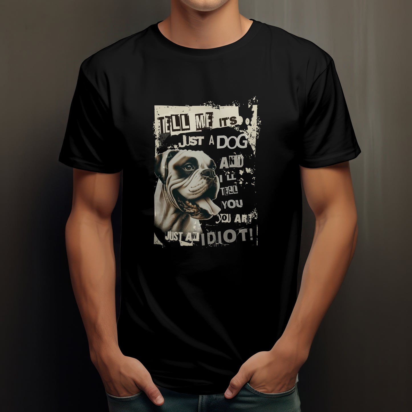 Tell Me It's Just A Dog... - White Boxer. Premium Unisex Crewneck T-shirt | Bella + Canvas 3001