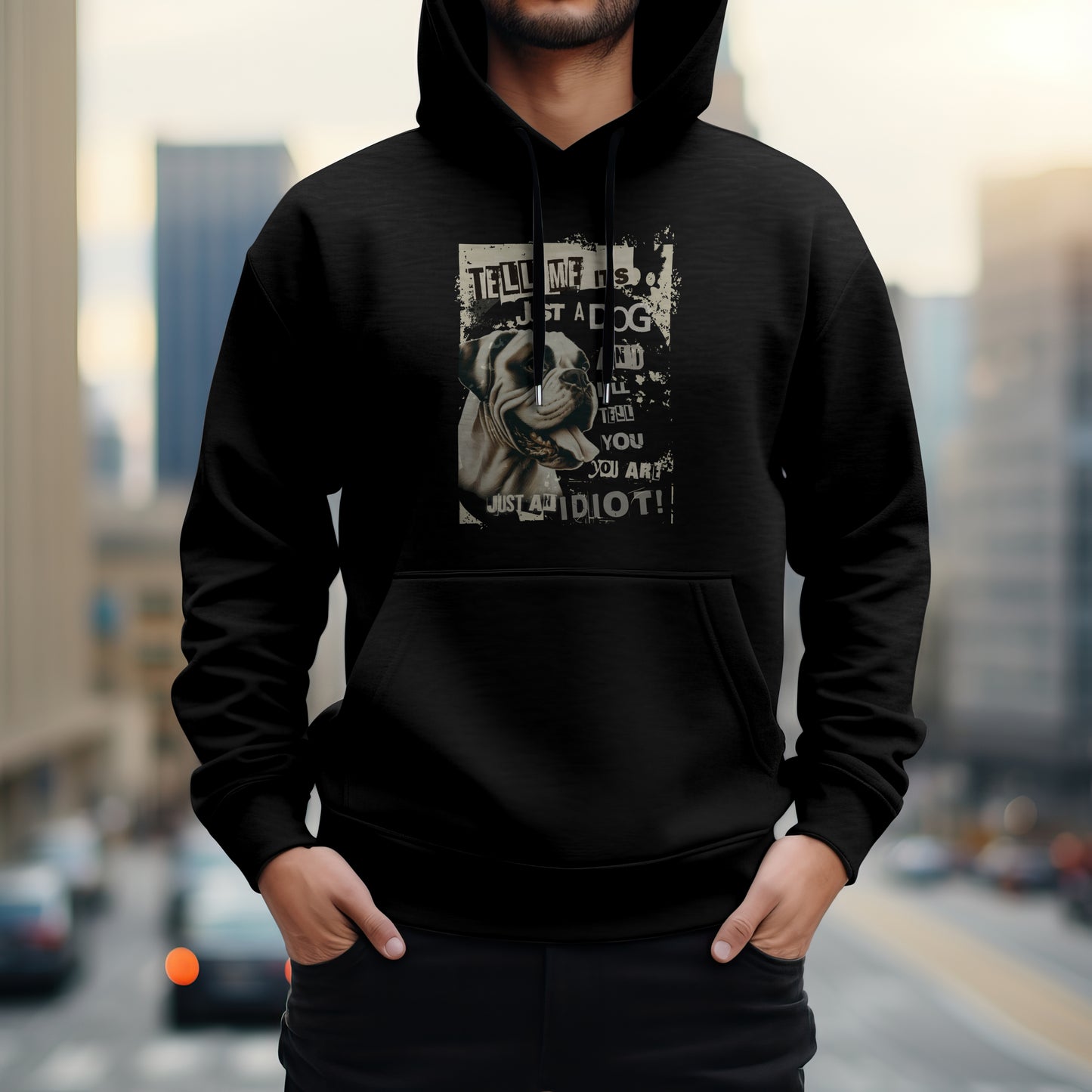 Tell Me It's Just A Dog... - White Boxer. Classic Unisex Pullover Hoodie | Gildan® 18500