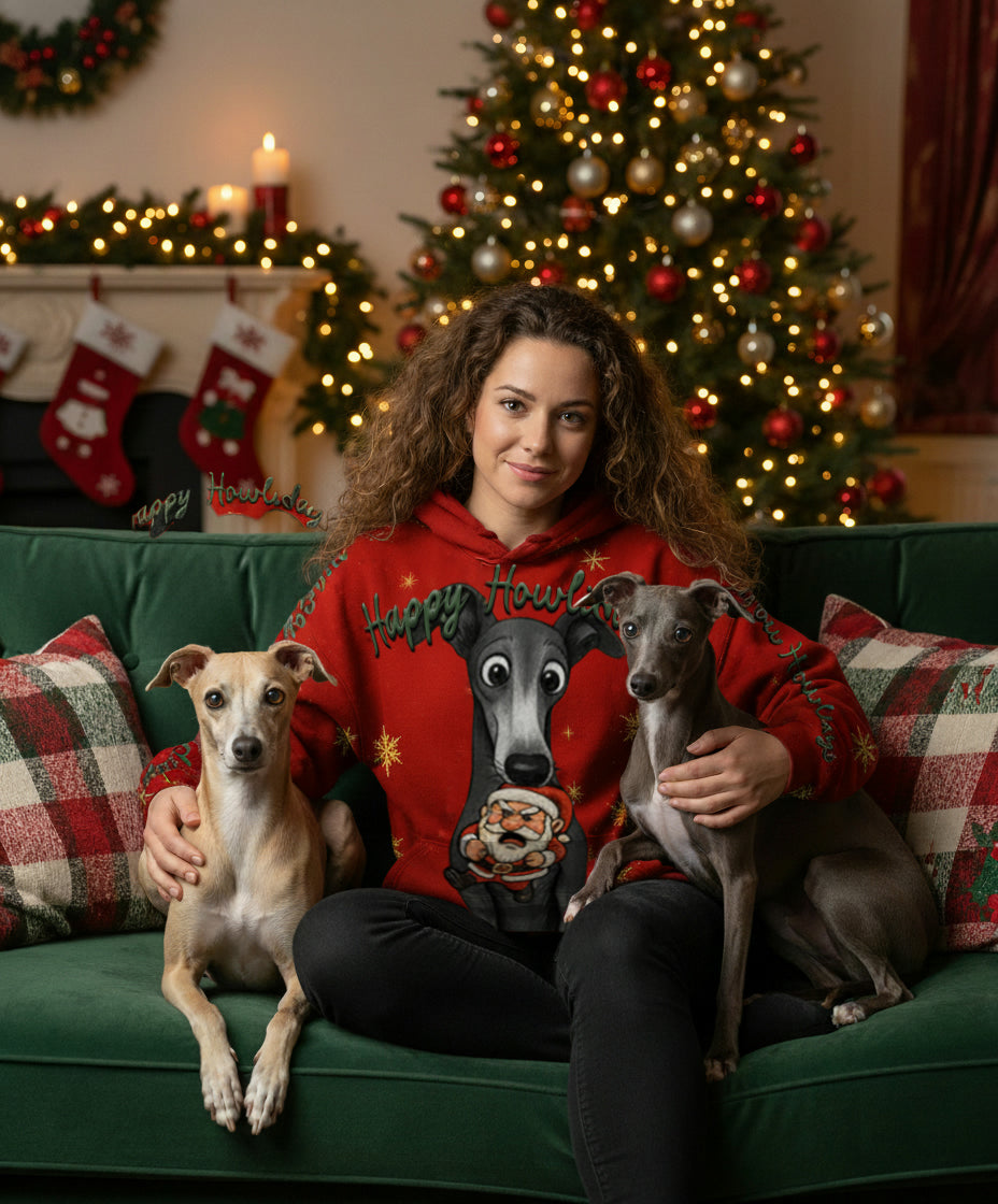 Christmas Italian Greyhound/Greyhound, Whippet and Lurcher.
