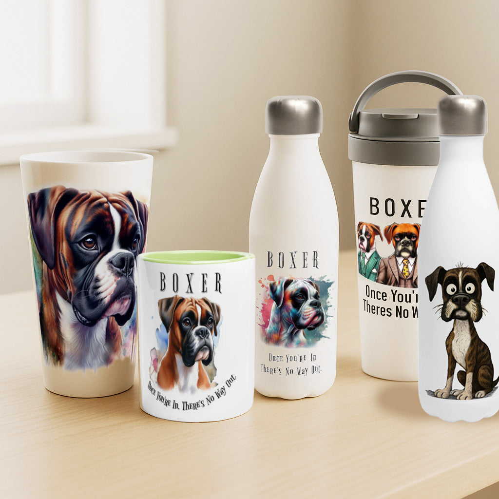 Boxer Mugs/Cups and Bottles