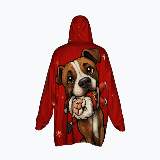 Happy Howlidays - Amstaff. Cosy Oversized Christmas Hoodie  - Your Personal Cloud of Comfort.