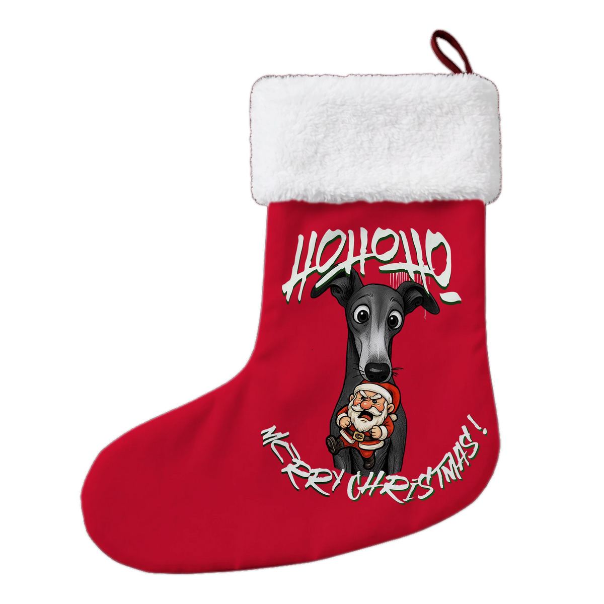 Italian Greyhound - Dog Christmas Stocking | Portman & Pooch PP012 Red ...