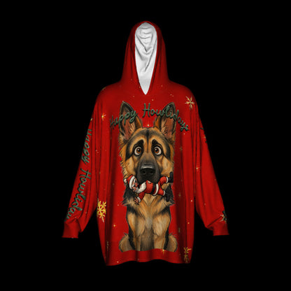 Happy Howlidays - German Shepherd. Cosy Oversized Christmas Hoodie  - Your Personal Cloud of Comfort.