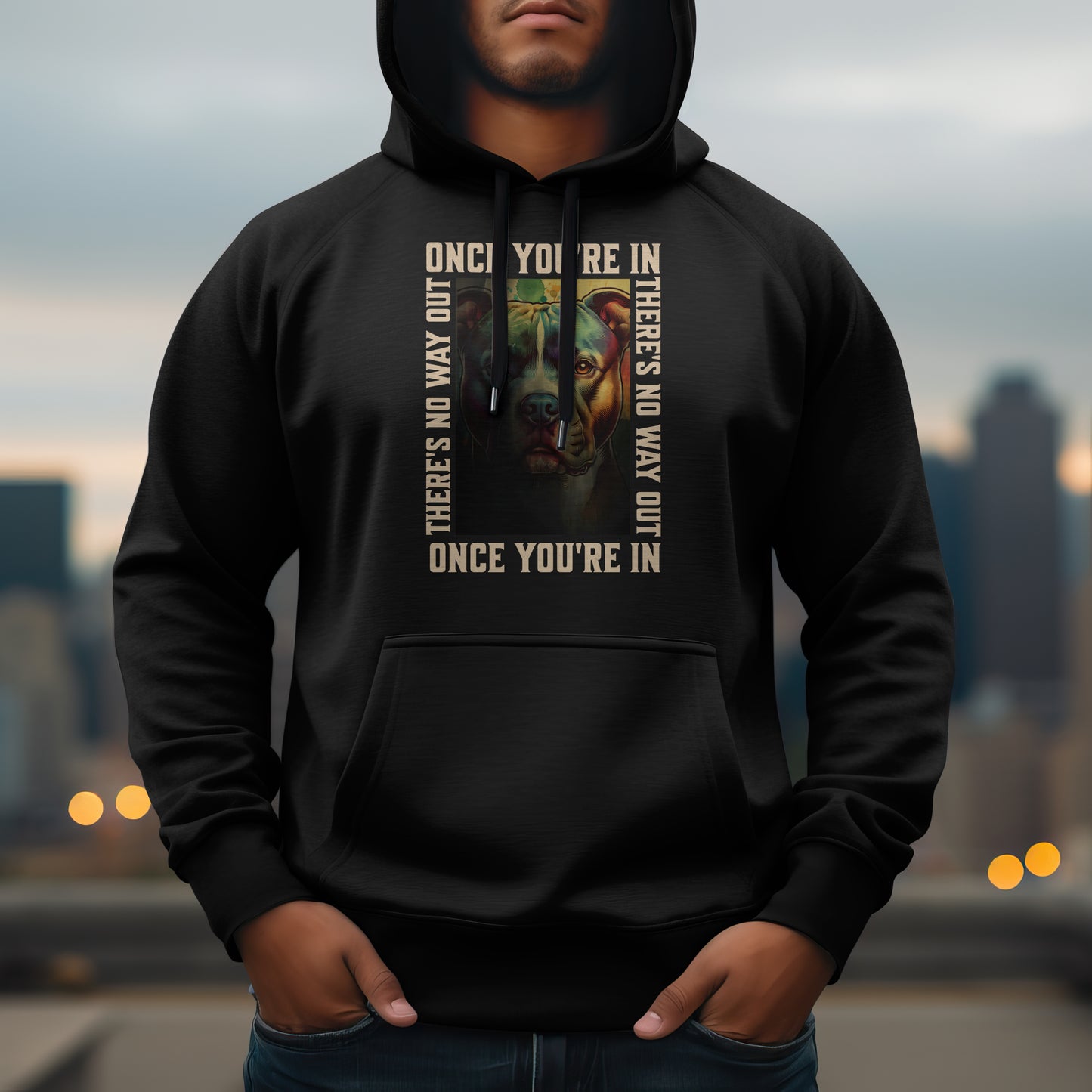 Once You're In...-  Amstaff/Staffiemix/Pitmix. Classic Unisex Pullover Hoodie | Gildan® 18500