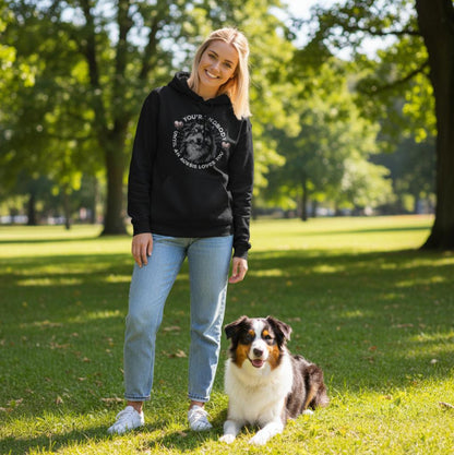 Australian Shepherd – You're Nobody Until An Aussie Loves You. - Classic Unisex Pullover Hoodie | Gildan® 18500 Black