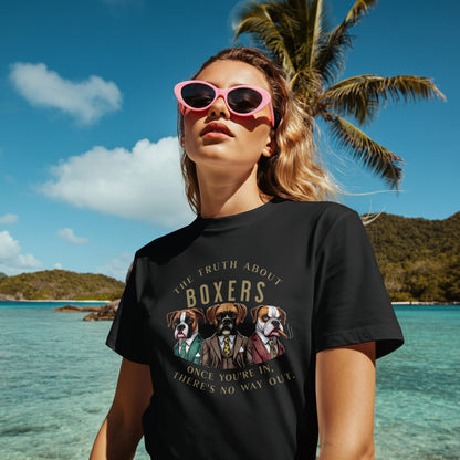 Boxers with Mob Text - Premium Unisex Crewneck T-shirt | Bella + Canvas 3001