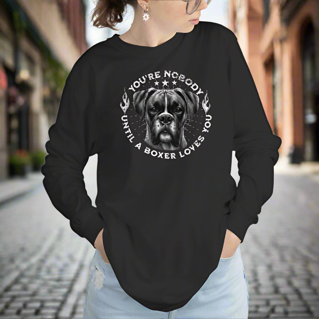 'You're Nobody Until A Boxer Loves You' - Boxer. - Premium Unisex Longsleeve T-shirt