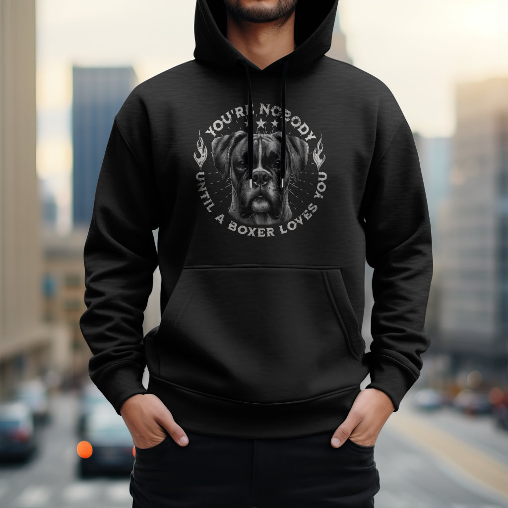 'You're Nobody Until A Boxer Loves You' - Boxer. Classic Unisex Hoodie Gildan 18500