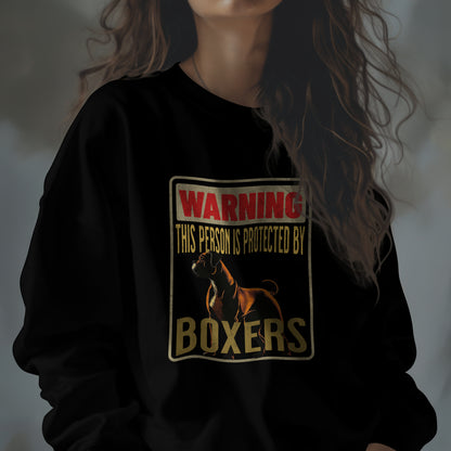 Warning This Person Is Protected By Boxers. Classic Unisex Crewneck Sweatshirt | Gildan® 18000