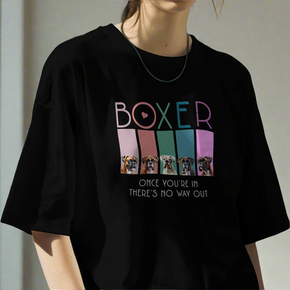 Vintage Oversized T-Shirt with BOXER Quote – Colorful Graphic Tee