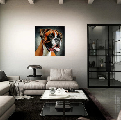 Fawn Boxer Dog Canvas Print - Immersive Art Experience