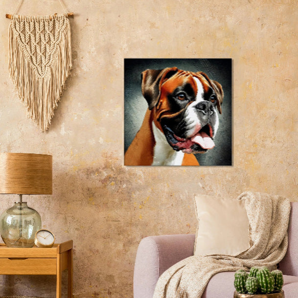 Fawn Boxer Dog Canvas Print - Immersive Art Experience