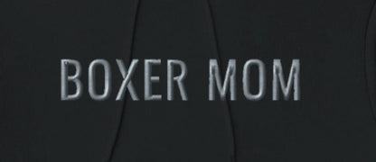 BOXER MOM - Classic Unisex Pullover Hoodie With Discreet Embroidered Text.