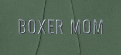 BOXER MOM - Classic Unisex Pullover Hoodie With Discreet Embroidered Text.