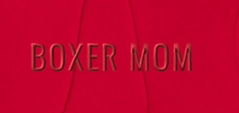 BOXER MOM - Classic Unisex Pullover Hoodie With Discreet Embroidered Text.