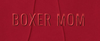 BOXER MOM - Classic Unisex Pullover Hoodie With Discreet Embroidered Text.