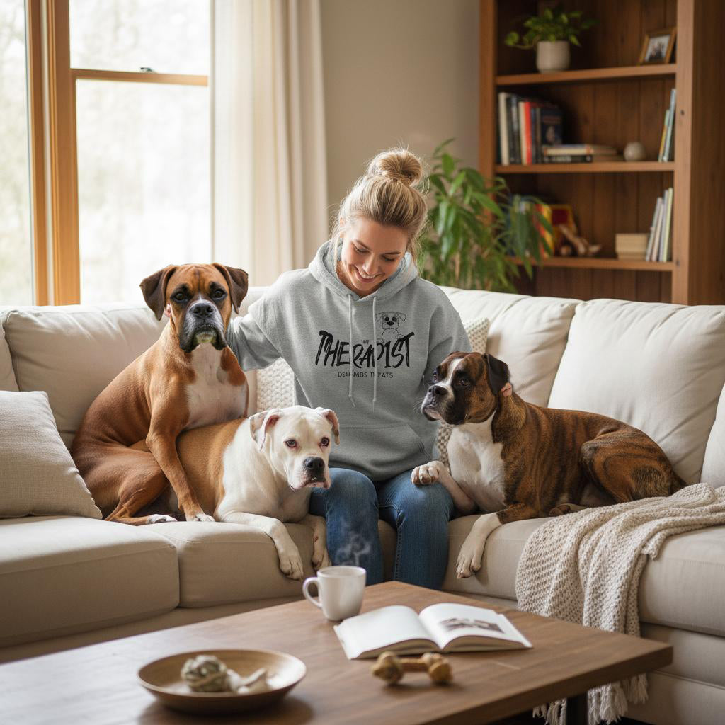 My Therapist Boxer - Classic Unisex Pullover Hoodie | Gildan® 18500