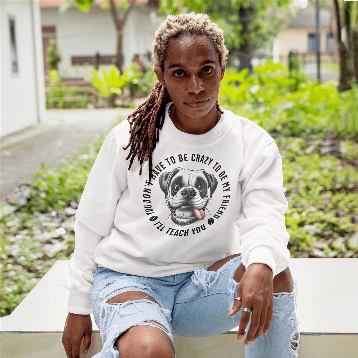 You Don't Have To Be Crazy... - Boxer -  . Classic Unisex Crewneck Sweatshirt | Gildan® 18000