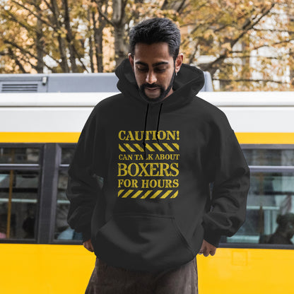 Caution! Can Talk About Boxers.. -  Boxer. Print front and back. Classic Unisex Pullover Hoodie | Gildan® 18500