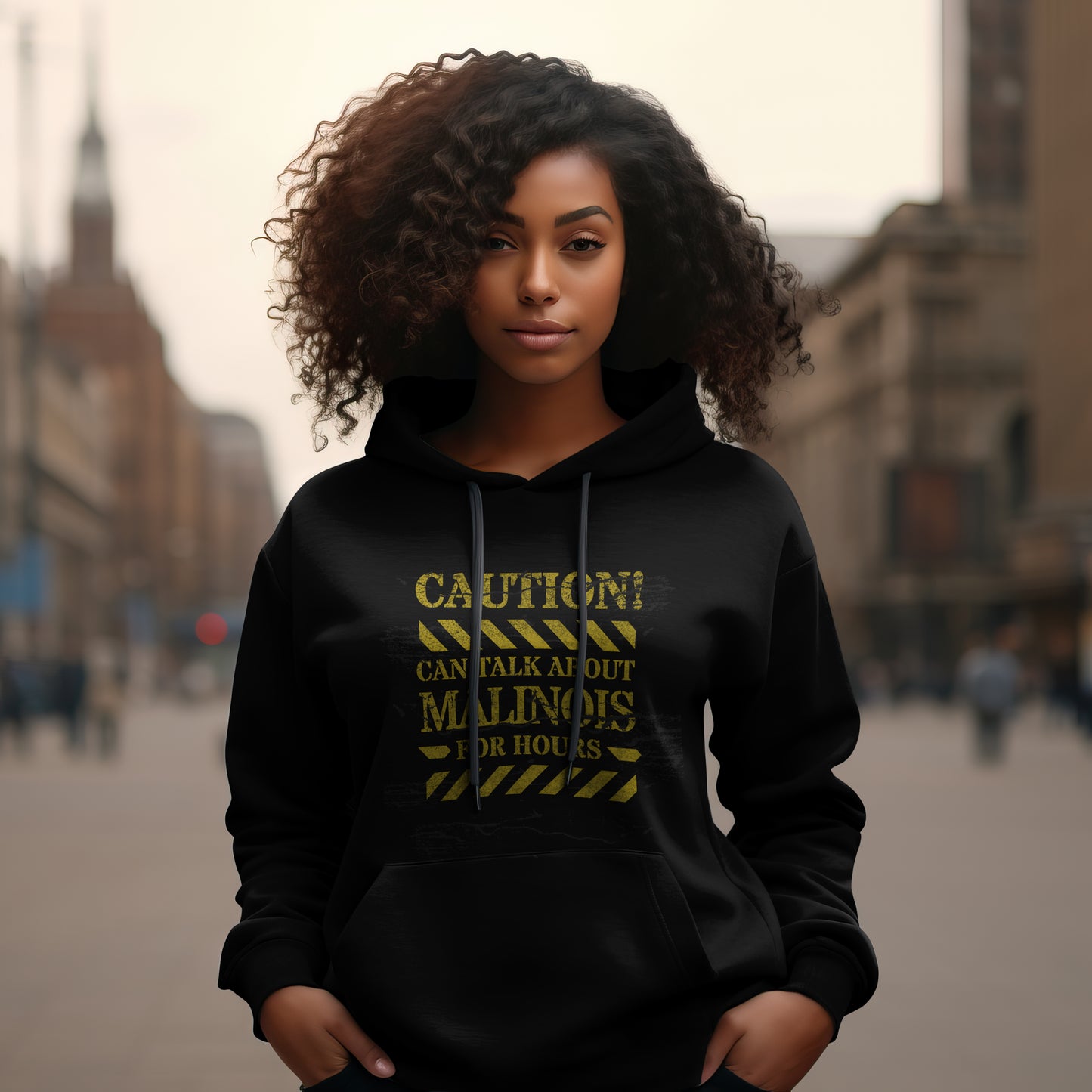 Caution -  Malinois. Classic Unisex Pullover Hoodie | Gildan® 18500