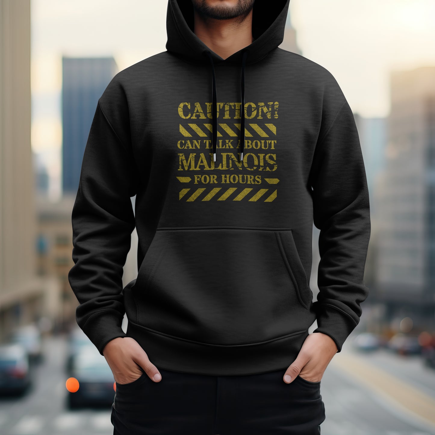 Caution -  Malinois. Classic Unisex Pullover Hoodie | Gildan® 18500
