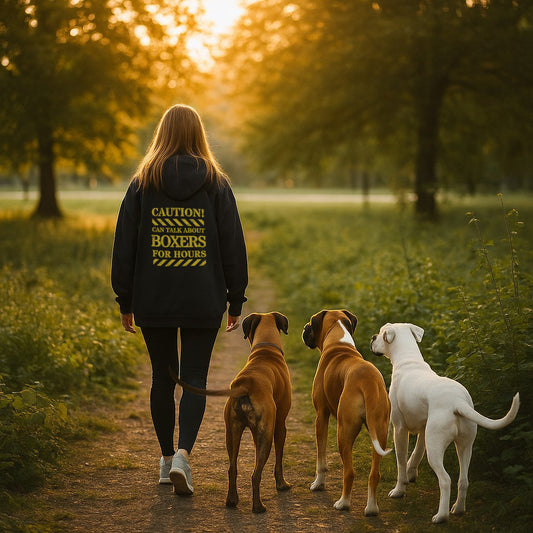 Caution! Can Talk About Boxers.. -  Boxer. Print front and back. Classic Unisex Pullover Hoodie | Gildan® 18500