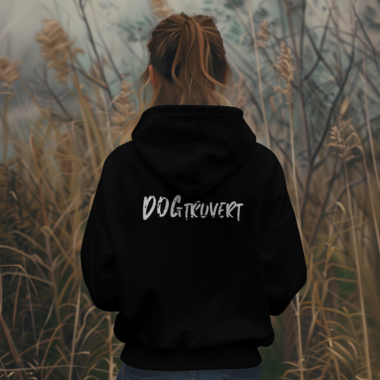 Dogtrovert Zip Hoodie – Premium Cotton with Front and Back Print