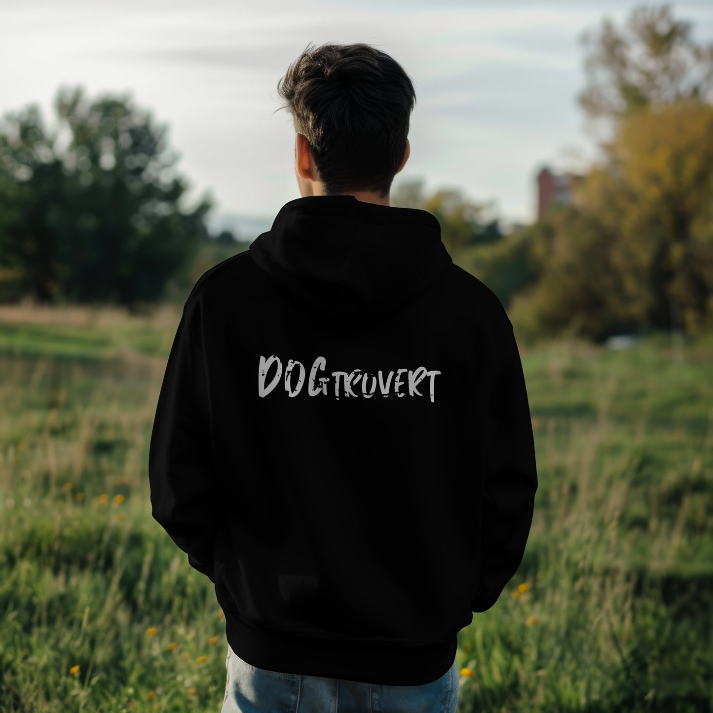Dogtrovert Zip Hoodie – Premium Cotton with Front and Back Print