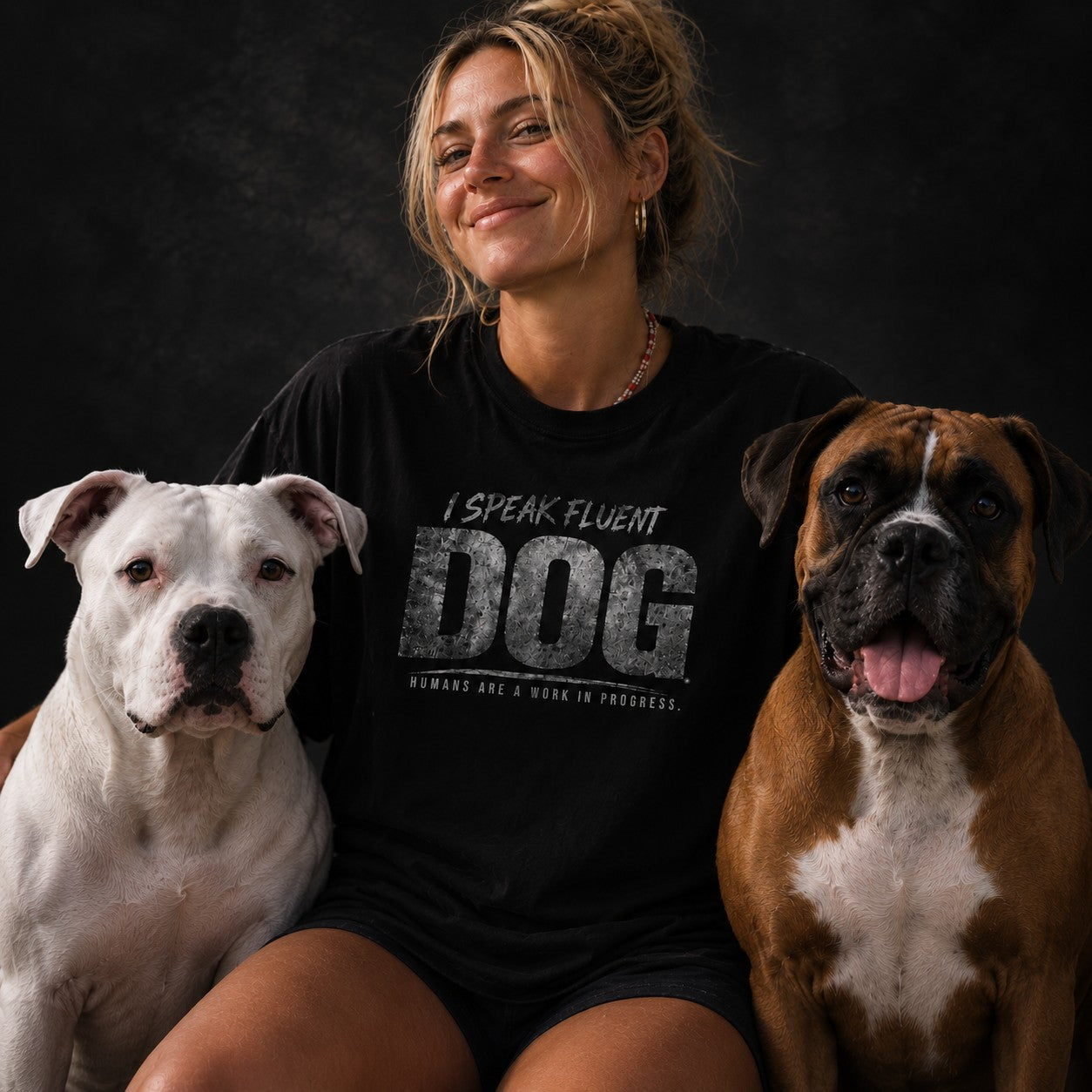 I Speak Fluent Dog - Heavyweight Unisex Crewneck T-shirt | Gildan® 5000