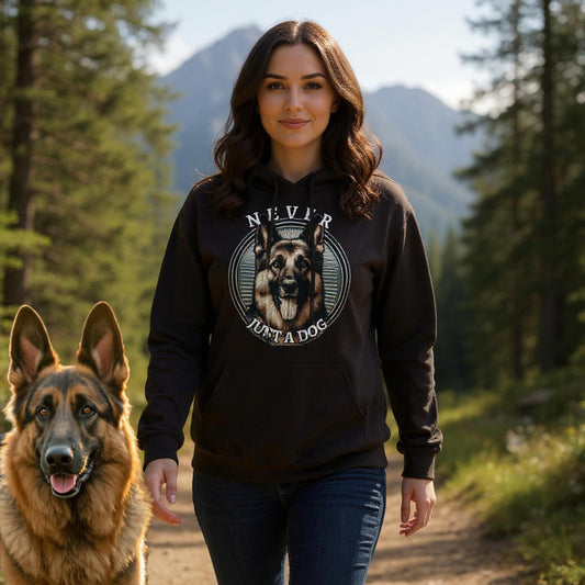 Never Just A Dog - GSD. Classic Unisex Pullover Hoodie | Gildan® 18500
