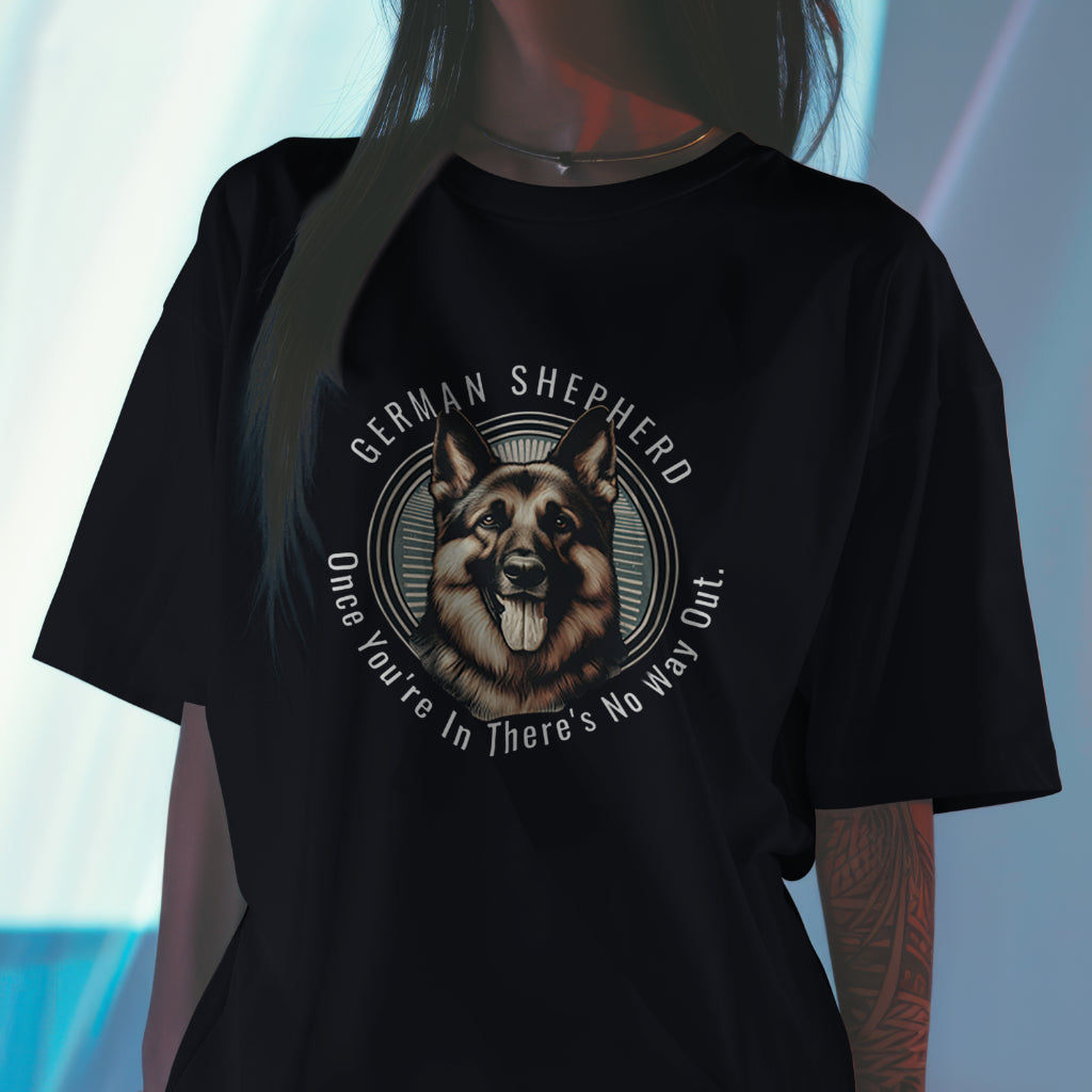 German Shepherd with Mob Text. Organic In Conversion Women's Oversized T-shirt | SOL'S Boxy Women 03807