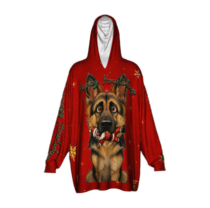 Happy Howlidays - German Shepherd. Cosy Oversized Christmas Hoodie  - Your Personal Cloud of Comfort.