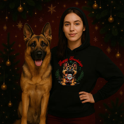 Happy Howlidays - German Shepherd. Classic Unisex Pullover Hoodie | Gildan® 18500