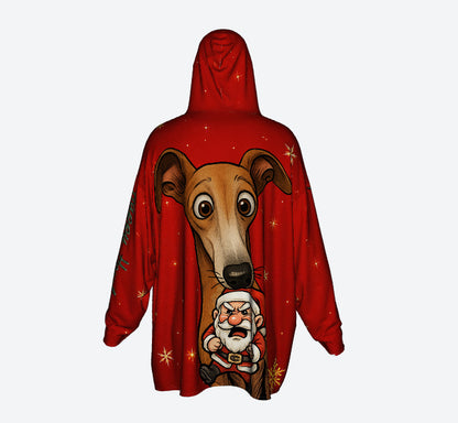 Happy Howlidays - Italian Greyhound/Greyhound, Whippet and Lurcher.  Cosy Oversized Christmas Hoodie  - Your Personal Cloud of Comfort.