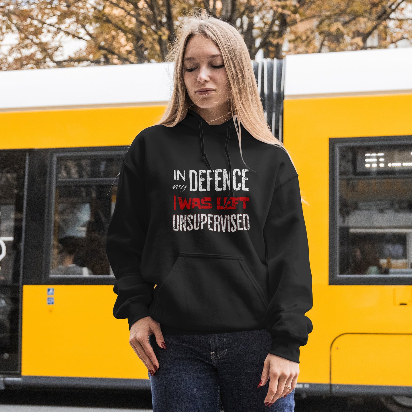 In My Defence... - Classic Unisex Pullover Hoodie | Gildan® 18500 Black