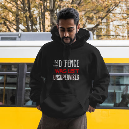 In My Defence... - Classic Unisex Pullover Hoodie | Gildan® 18500 Black