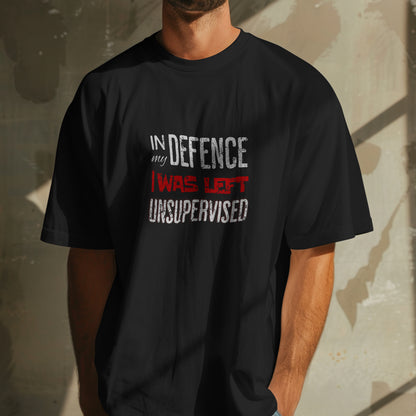 In My Defence... - Unisex Oversized T-shirt | SOL'S Legacy 03996 Deep Black