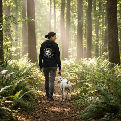 In Training Retro White Boxer. Front and Back print. Classic Unisex Zip Hoodie Black