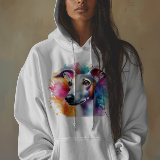 Italian Greyhound/Whippet in watercolor. Classic Unisex Pullover Hoodie | Gildan® 18500