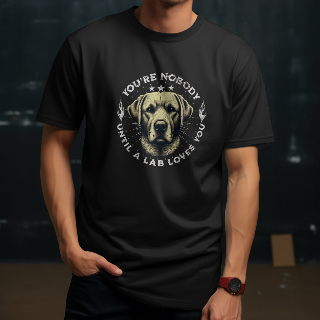 Labrador Yellow - You're Nobody Until A Lab Loves You. - Premium Unisex Crewneck T-shirt | Bella + Canvas 3001