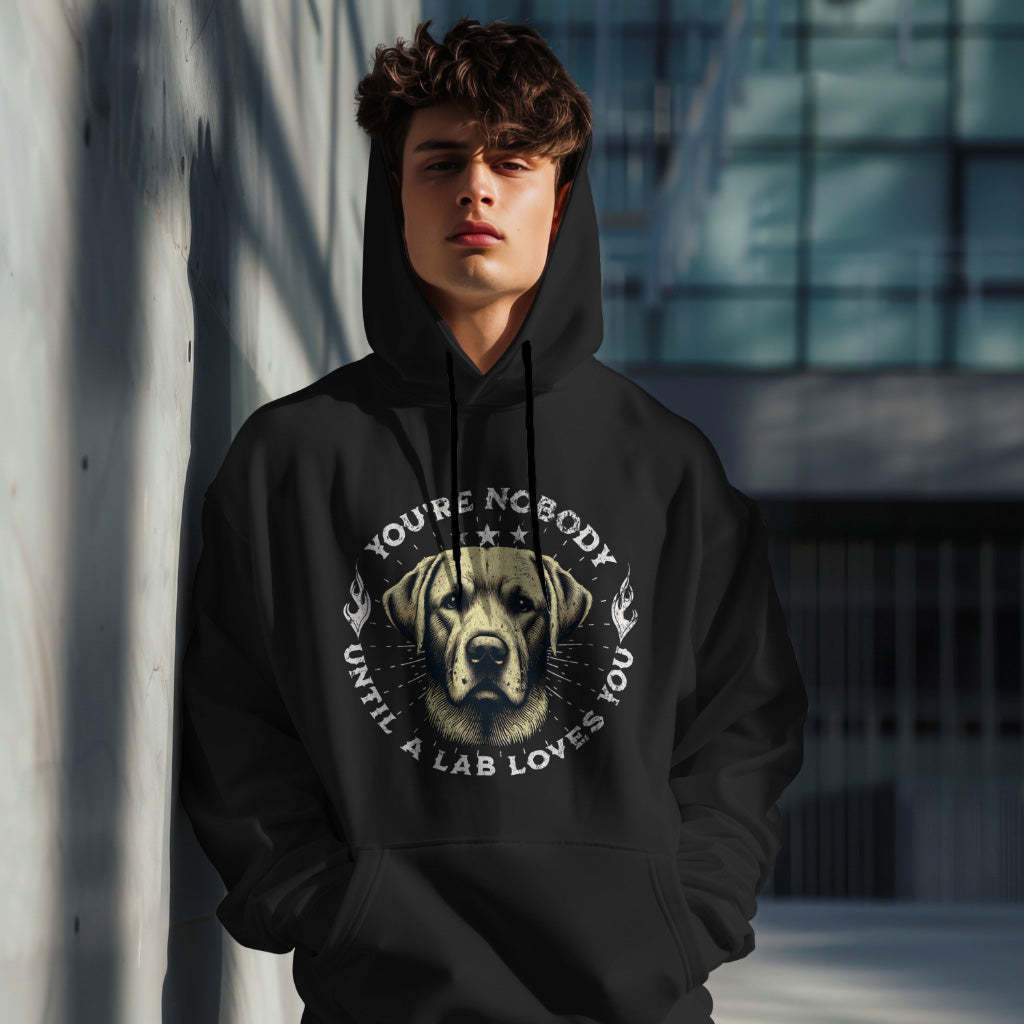 Labrador Yellow - You're Nobody Until A Lab Loves You. - Classic Unisex Pullover Hoodie | Gildan® 18500
